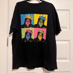 Men's Black Graphic Tee with Pop Art Design